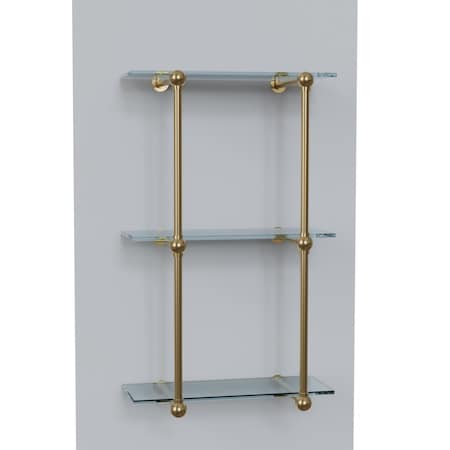 Designs Of Distinction Traditional Bistro Shelf Kit - 3 Shelves - Polished Brass 01TRAD1236PB1